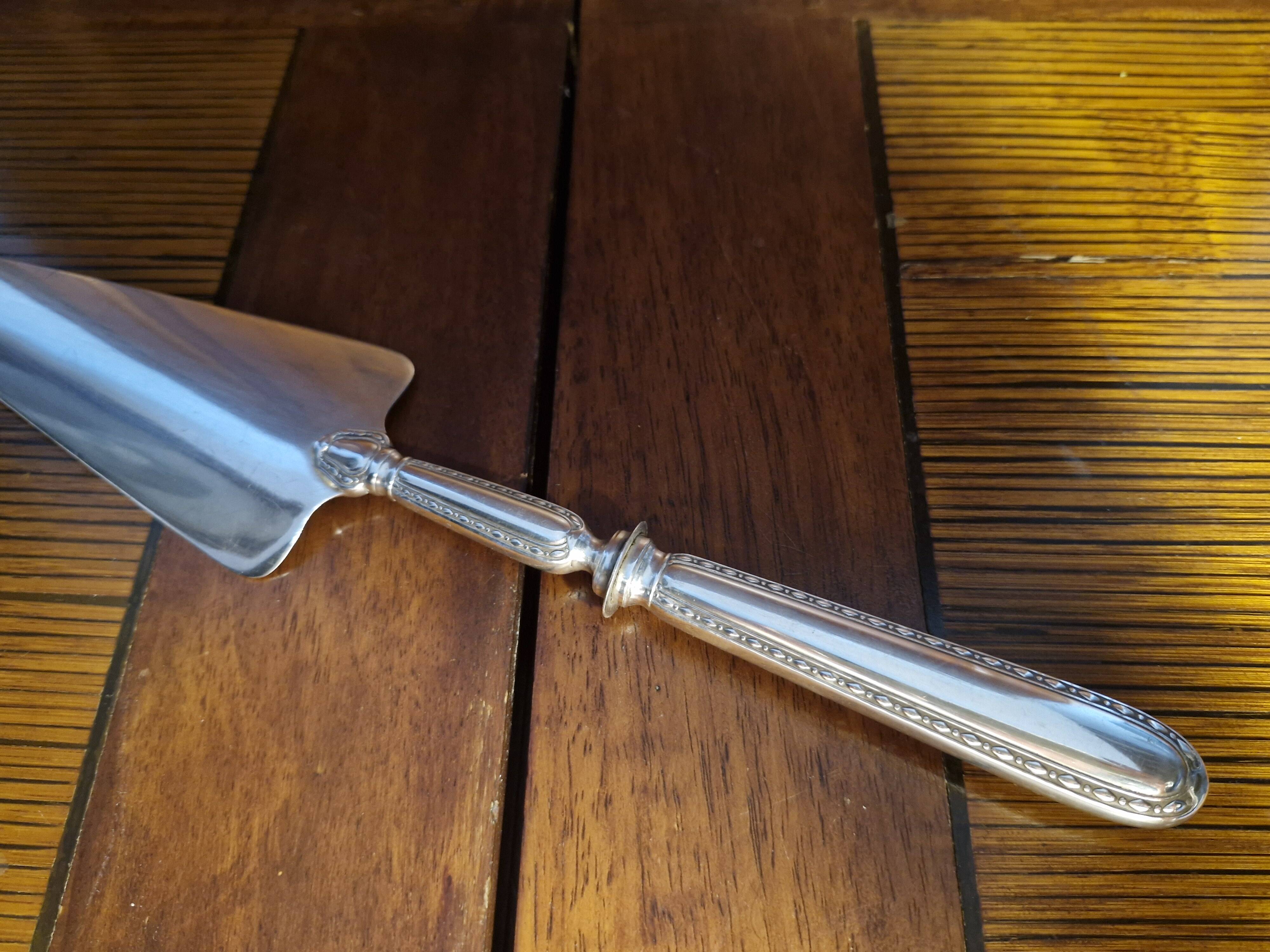 Old silver plated metal pie/cake server - Argental 2 hallmarks