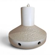 Matte glazed ceramic hanging lamp/ 1970s