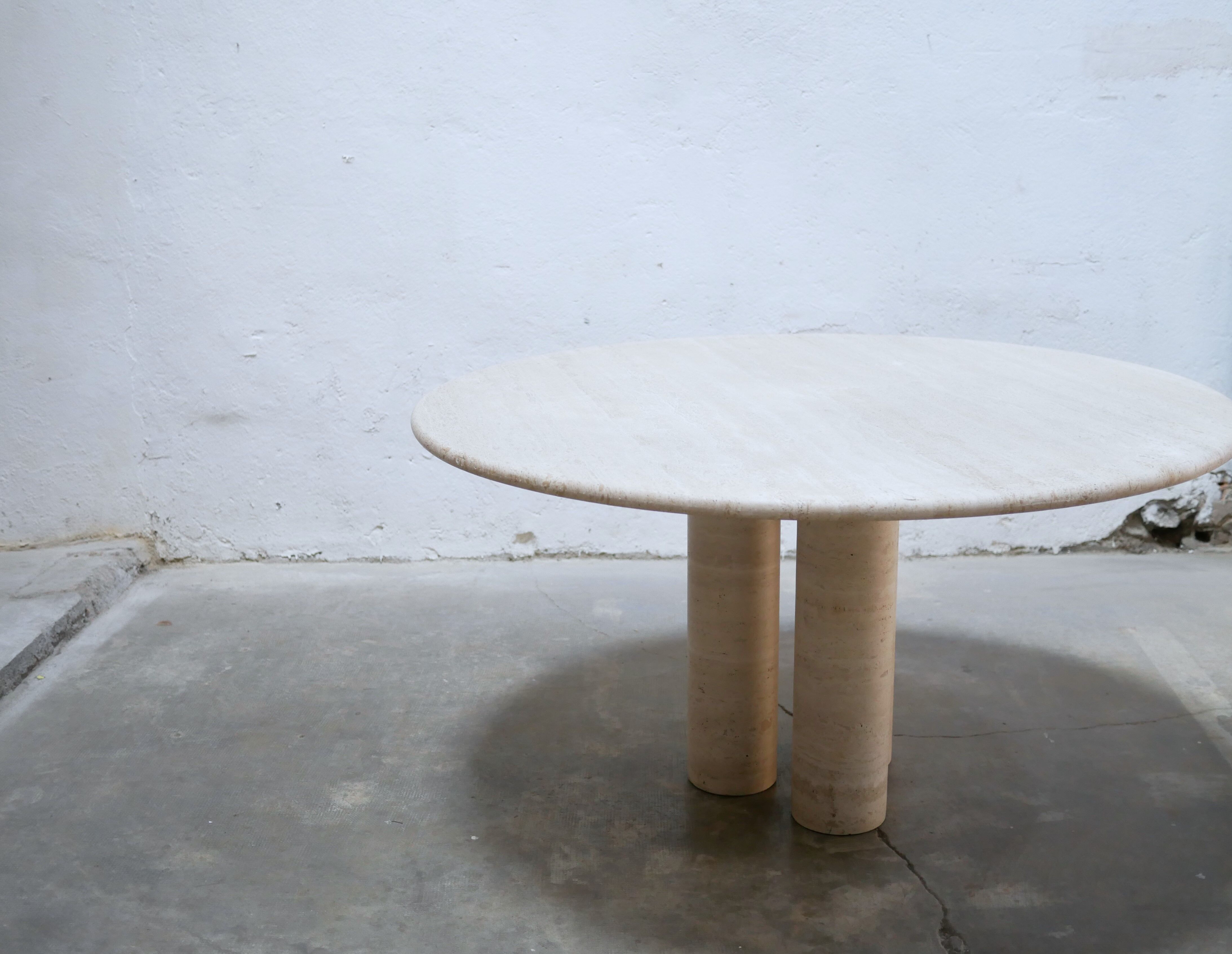 Vintage travertine dining table