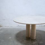 Vintage travertine dining table