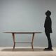 Vintage enamelled metal table, Italian design from the 1960s.