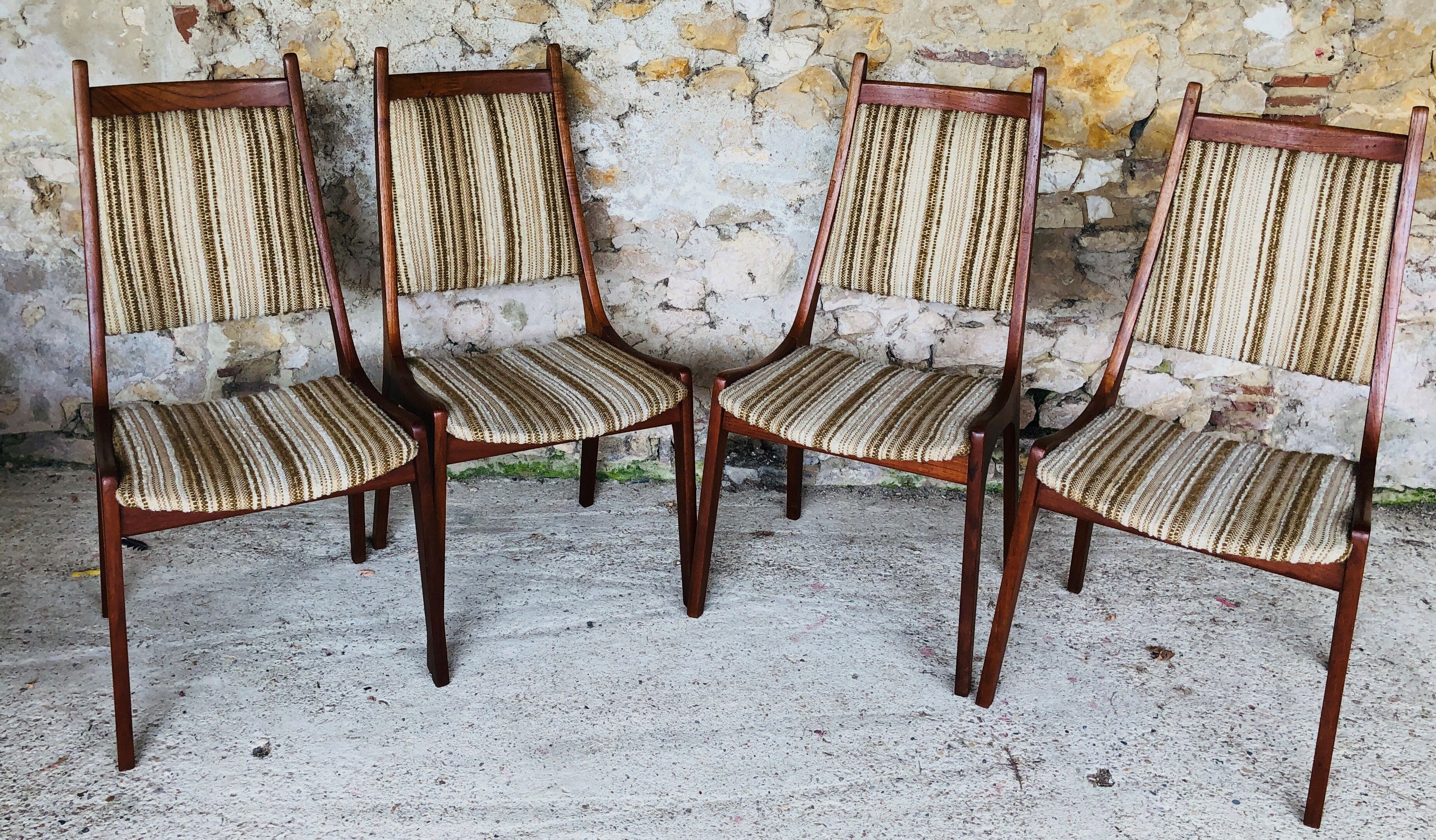 Set of 4 vintage teak chairs by R. Huber & Co., circa 60's