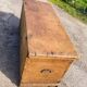 18th century chest, front view, carved with Menorahs and Hebrew symbols