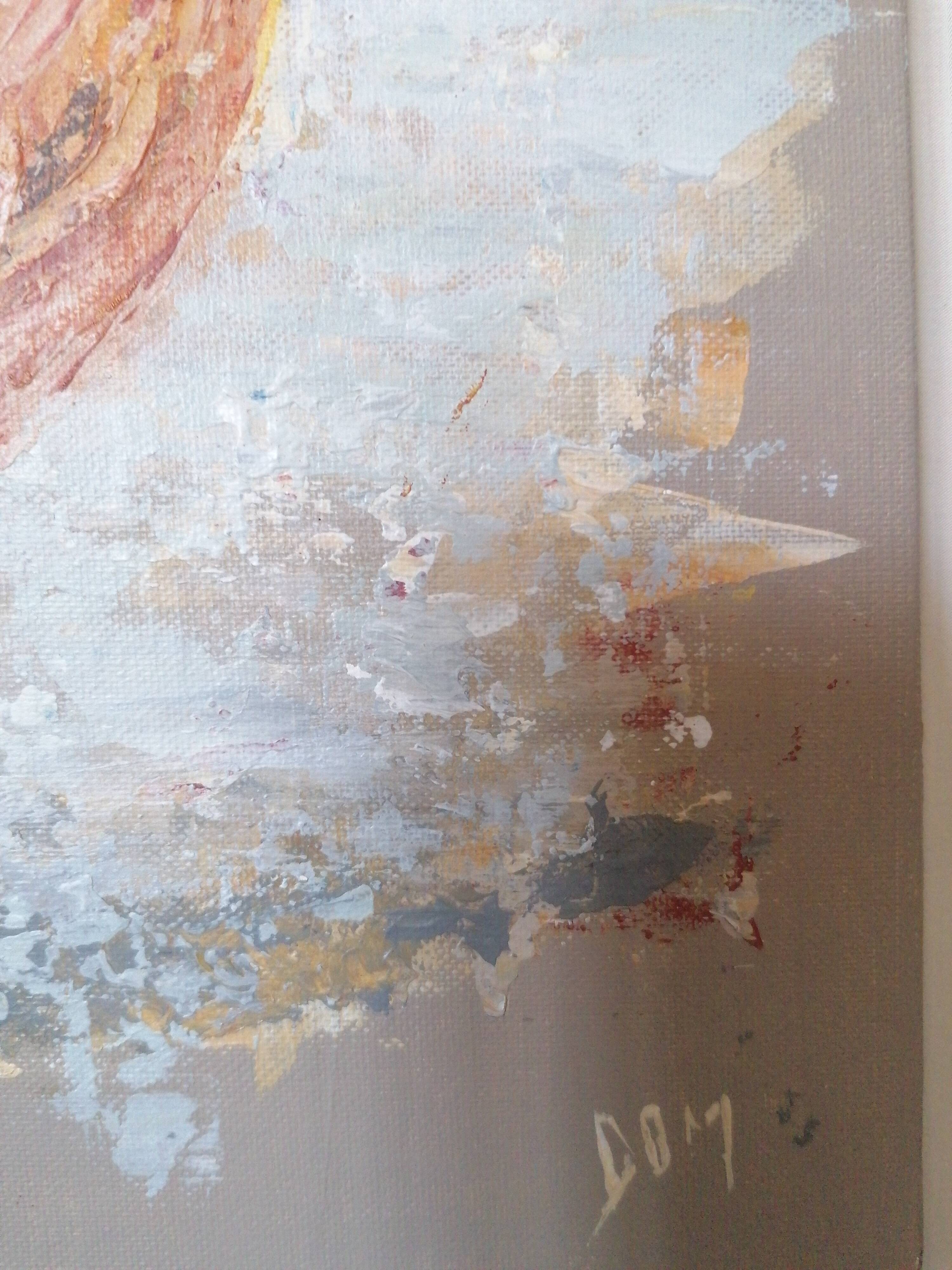 Charming Red Hen Painting