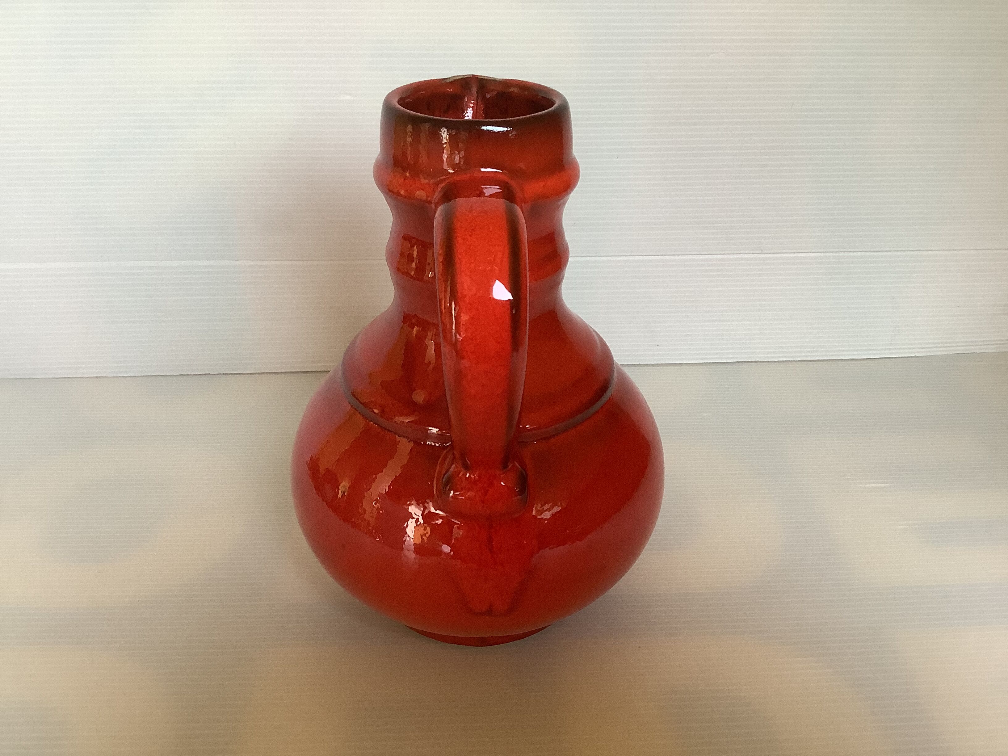 Vase pitcher jug ceramic red style w Germany