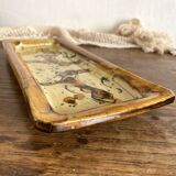 Ceramic cake dish, donkey decor, vintage crafts