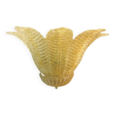 Gold graniglia “leaf” Murano glass wall sconce