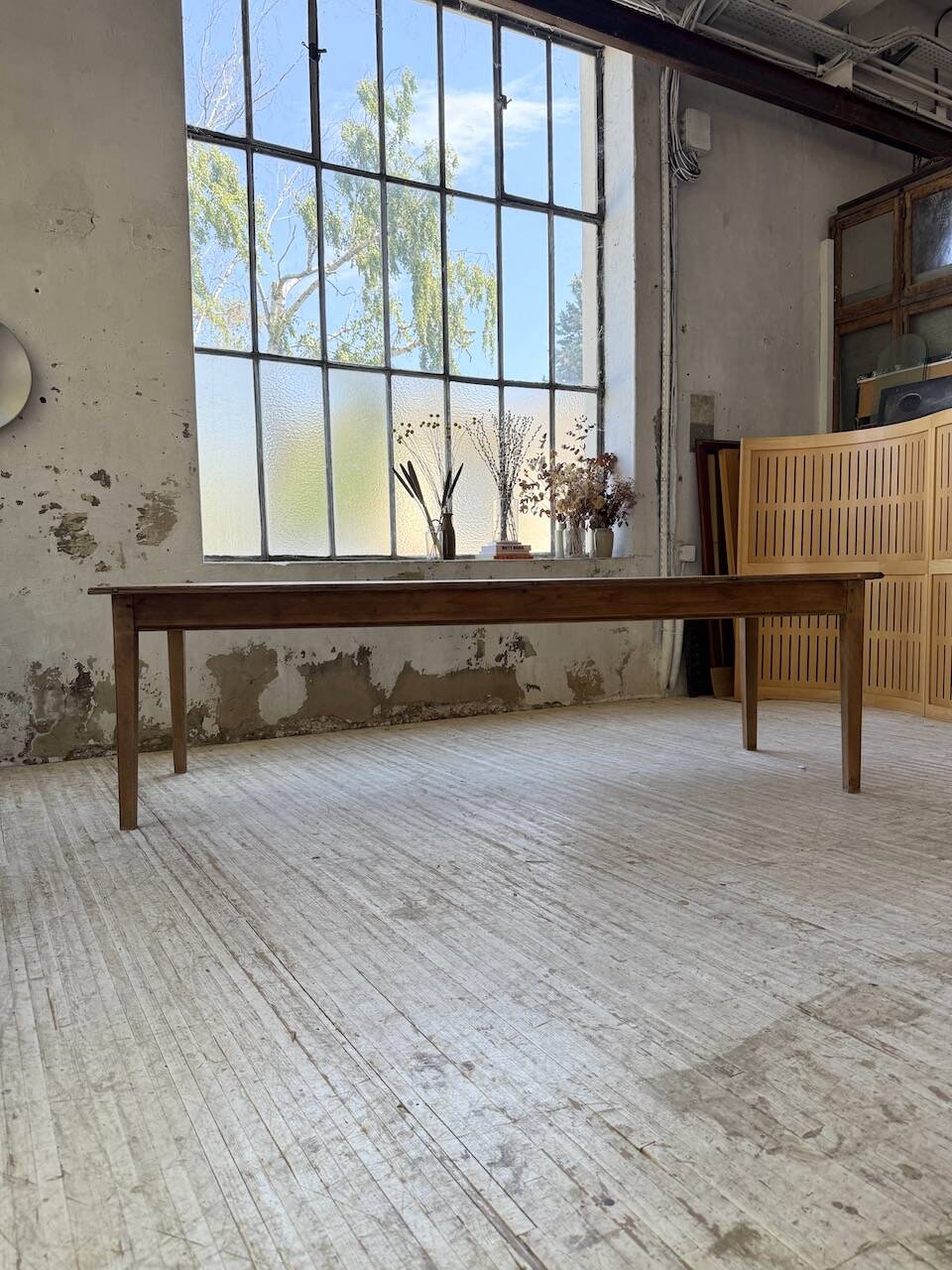 50s pine and oak farmhouse table 2.5m