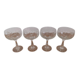 Cut crystal champagne glasses