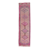 Tapis de course persan vintage rose 3x12, 92x355Cm SK 18193