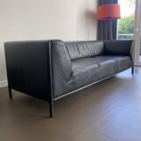 Canape neology cuir noir trois places
