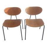 2 Scandinavian 50s Kurt Nordström chairs. Model 145