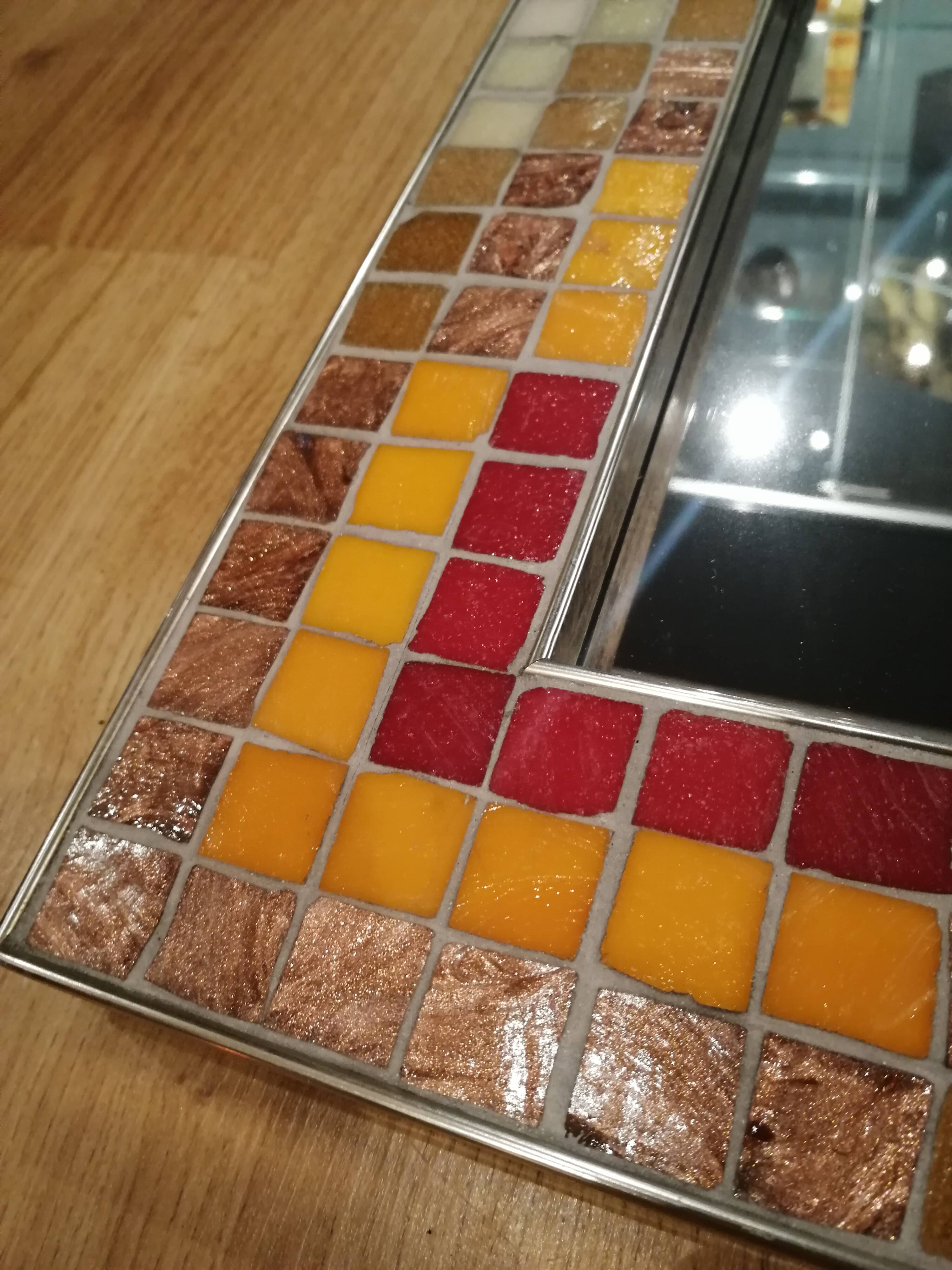 Vintage ceramic mirror