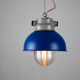 Blue industrial hanging light from tep
