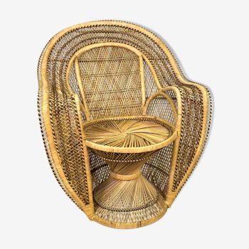 Emmanuelle low armchair Wicker