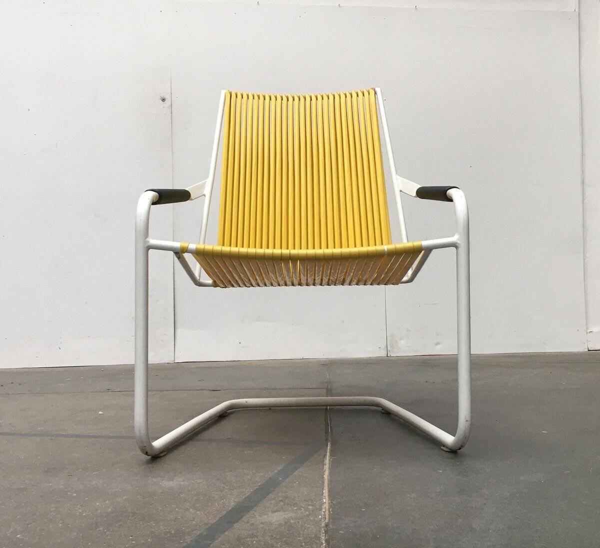 Mid-century Modern German Mauser stackable garden chairs, set of 3.