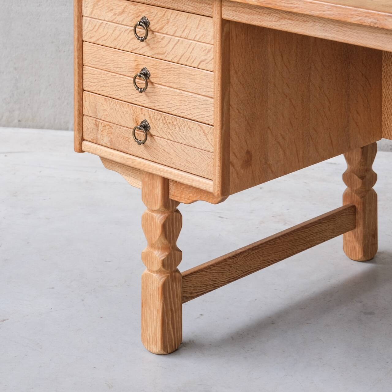 Danish Mid-Century Oak Desk attr. to Henning Kjaernulf