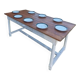Wooden farmhouse table