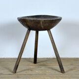Tabouret à lait en chêne, années 1900