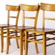 Set of 3 Vintage Frankfurter Chairs, 1970s Mid-Century Beech Dining Chairs,