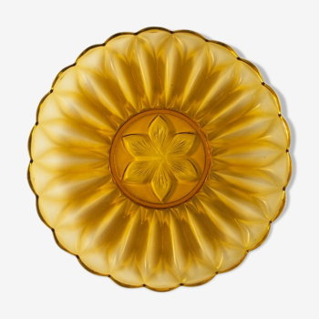 Amber glass dish