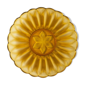 Amber glass dish