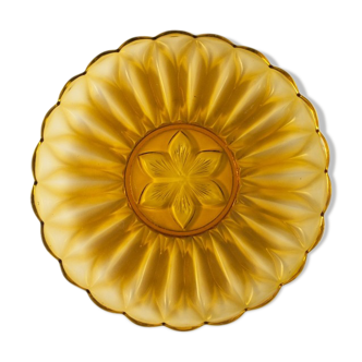 Amber glass dish