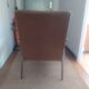 Vintage Boomerang armchair 1950 brown imitation leather