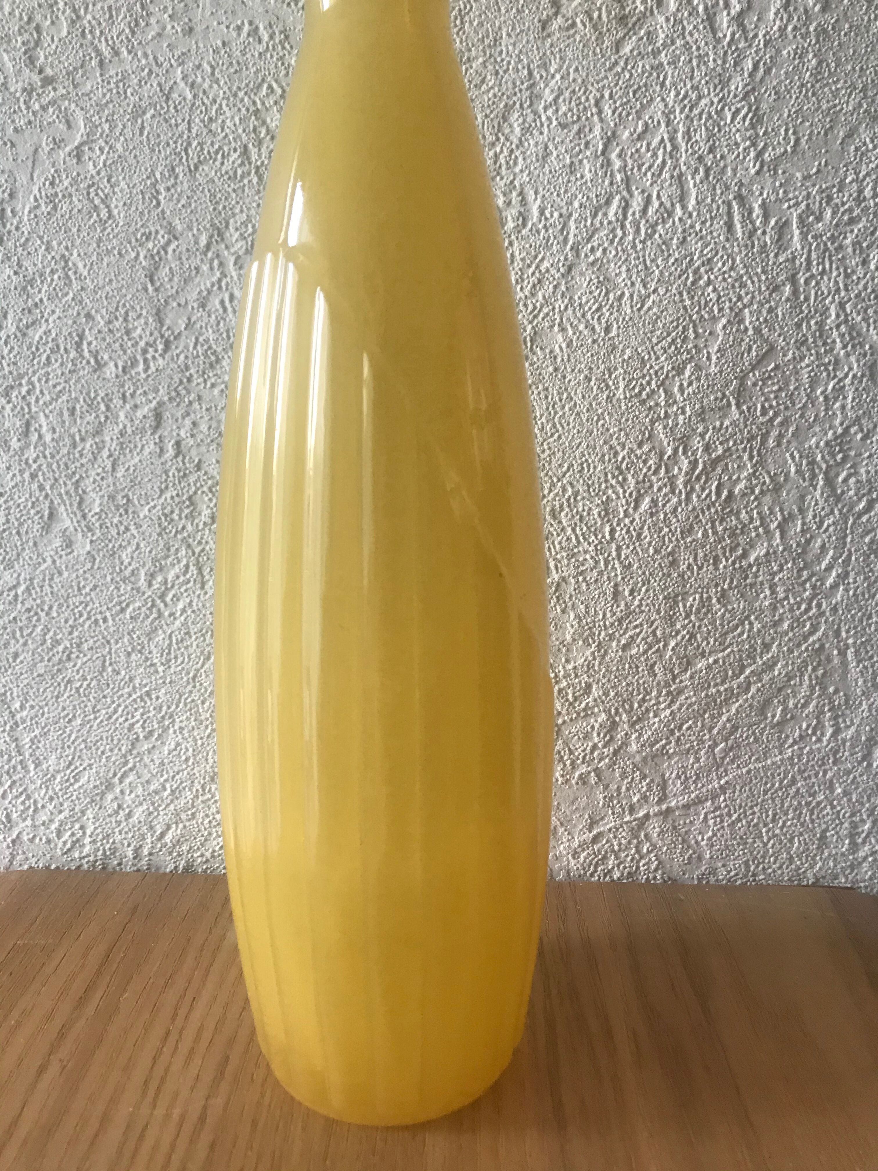 Carafe yellow glass