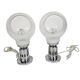 Murano - Mazegga - table lamps (2) set - glass - chrome - 60's
