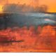 Dário Bosa abstract diptych (orange/red) signed / canvas Brasilian art
