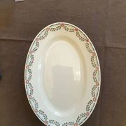 Grand Plat ovale Terre de Fer (36 cm) vers 1900