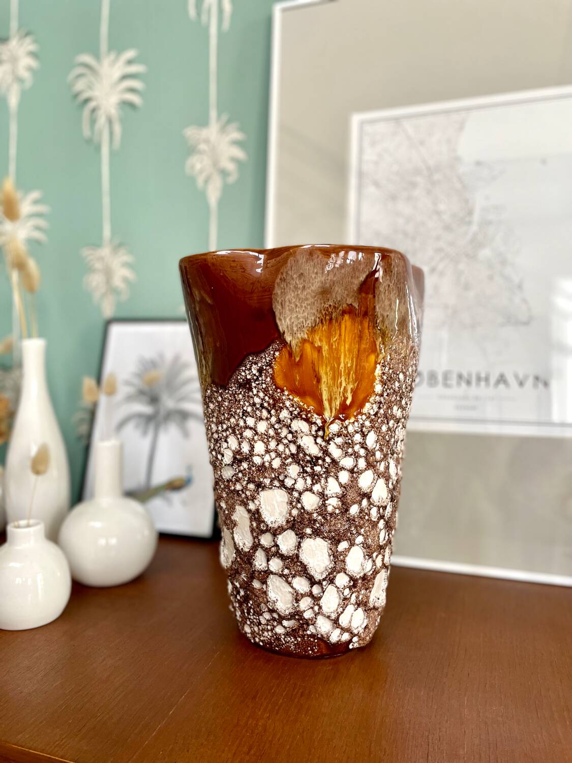 Large vintage Fat Lava vase 1970