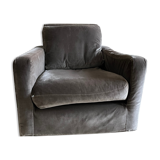 Armchair chester habitat velvet plum