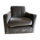 Armchair chester habitat velvet plum