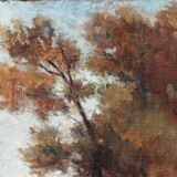 Oil on hardboard, riverside