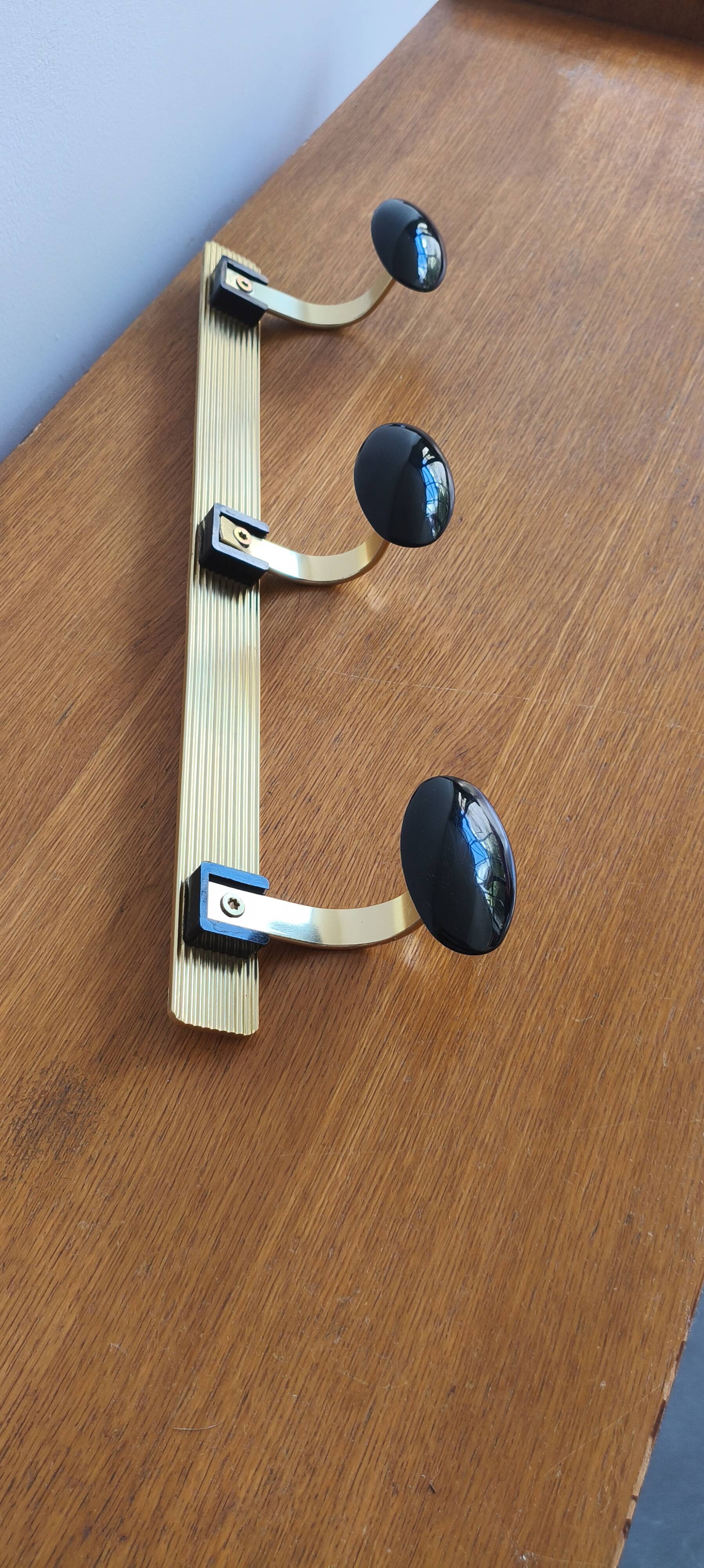 Evenlux wall coat rack with 3 hooks from the 1950s/60s.