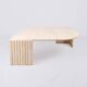 Travertine eye table, Roche Bobois, 1970-80
