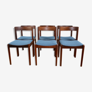 Series of 6 Scandinavian rosewood Gessef chairs