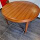 Scandinavian extendable teak round table, 1960s
