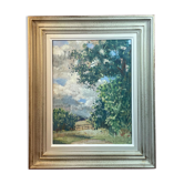 Painting Y. Guilmineau Painter Vendée, Deux Sèvres, Green Venice, Coulon...