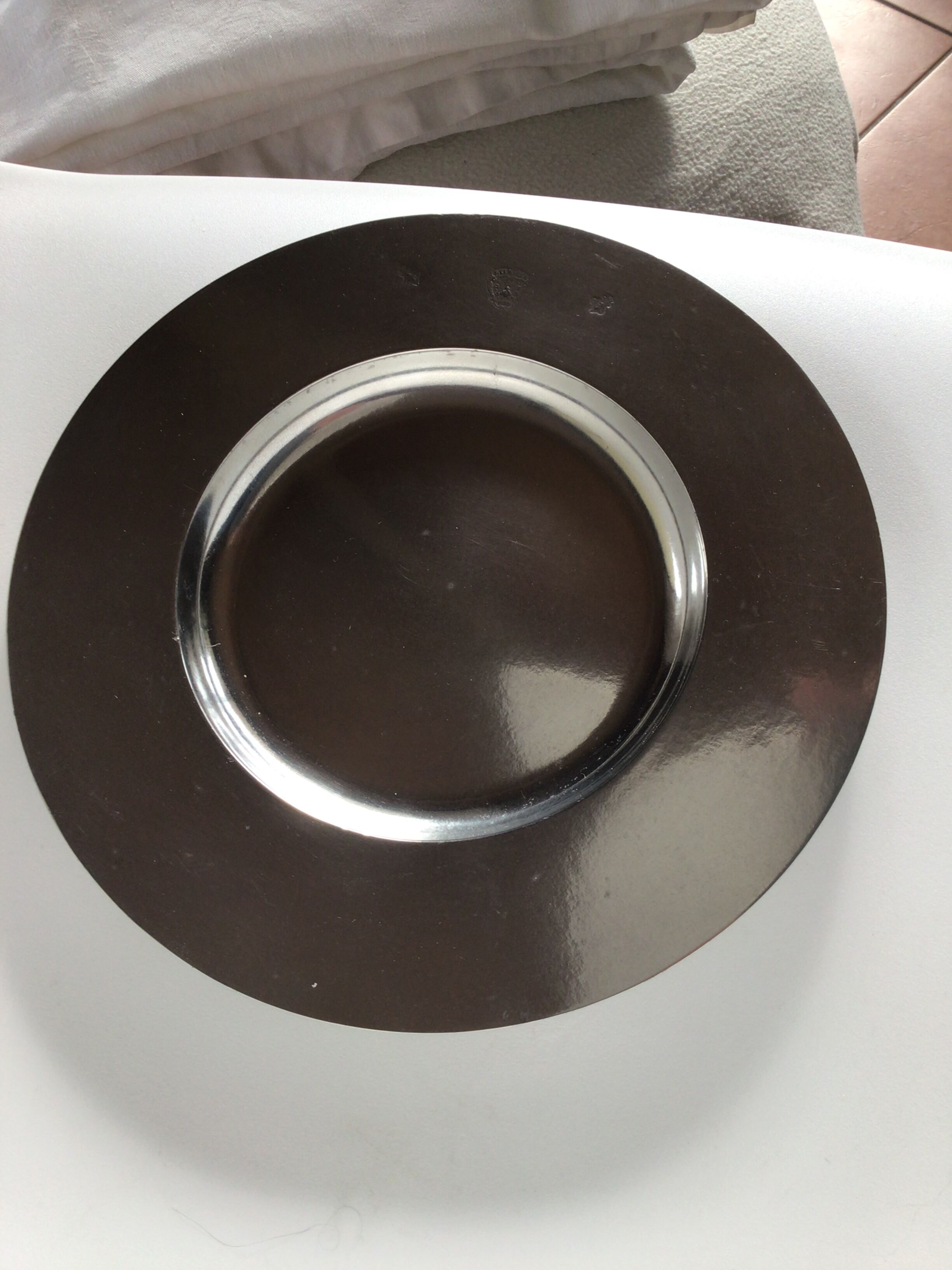 Flat plate tin fine gloss diameter 25cm
