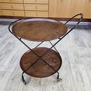 Bar cart, åry fanérprodukter, nybro, teak, sweden, 1960s