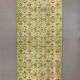 Distressed Turkish Runner 190x82 cm wool Vintage rug, Overdyed Yellow, Black
