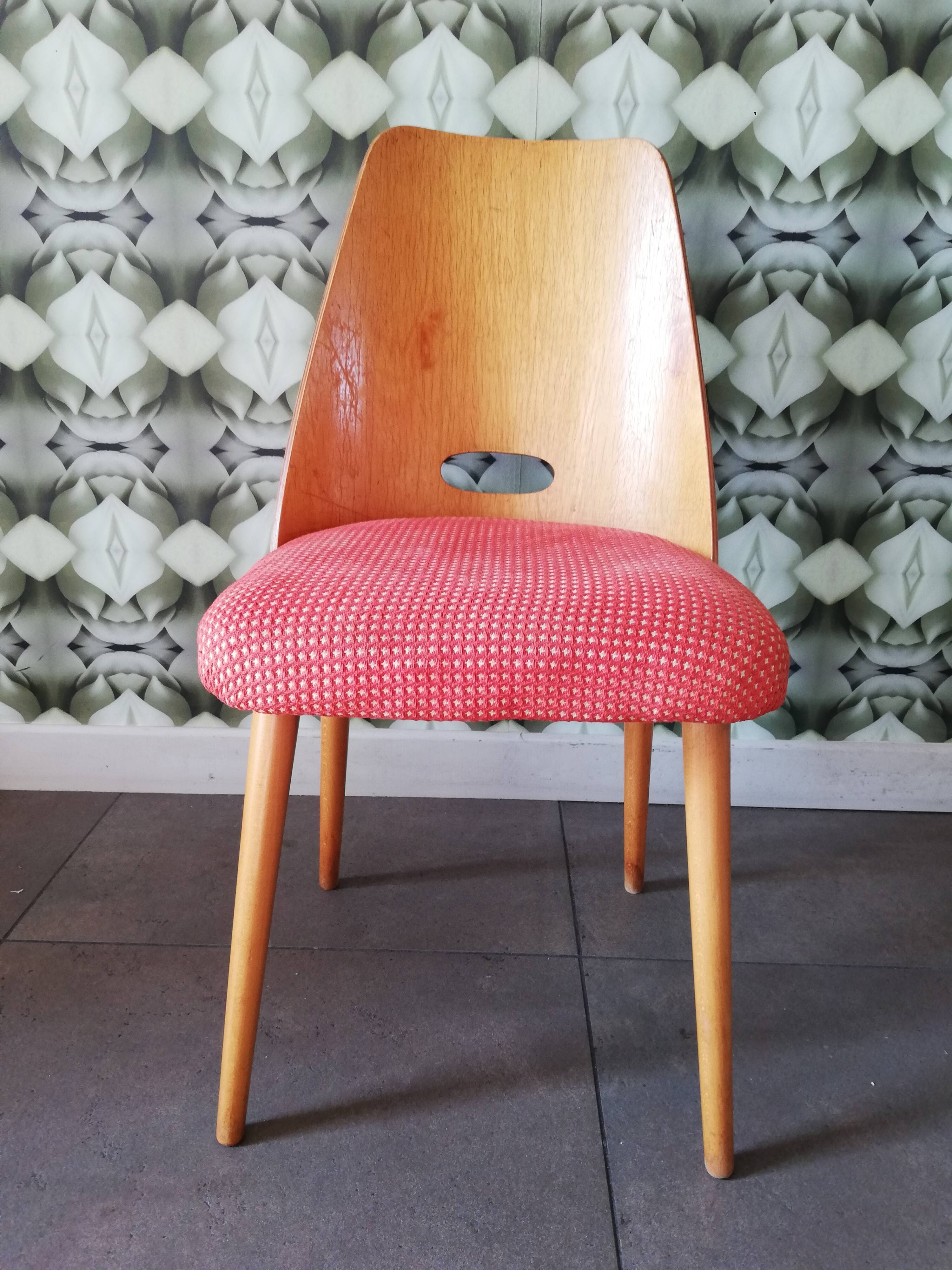 2 Vintage chairs Antonin Suman, Art Deco, Czechoslovakia 1960