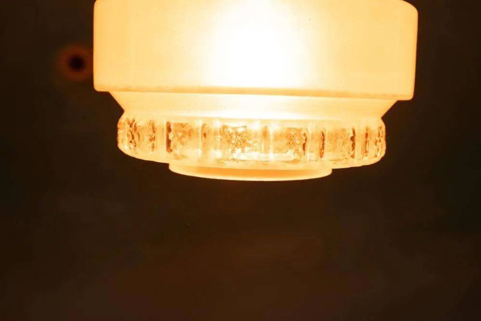 Vintage glass pendant from the 60s, Scandinavian glass pendant.