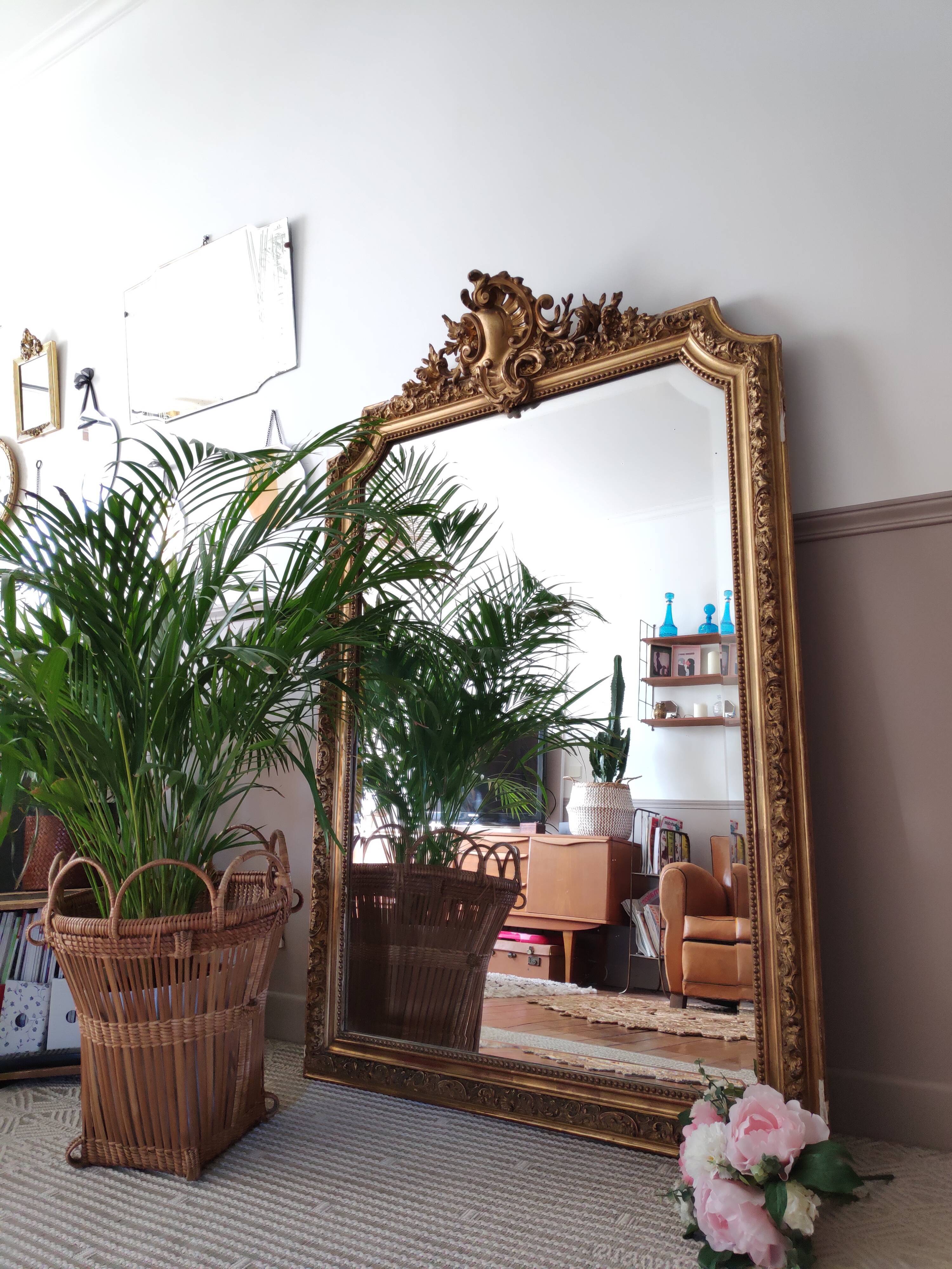 Former Golden trumeau mirror beveled 150 x 99