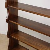 Vintage brutalist solid wood shelf, 1950s
