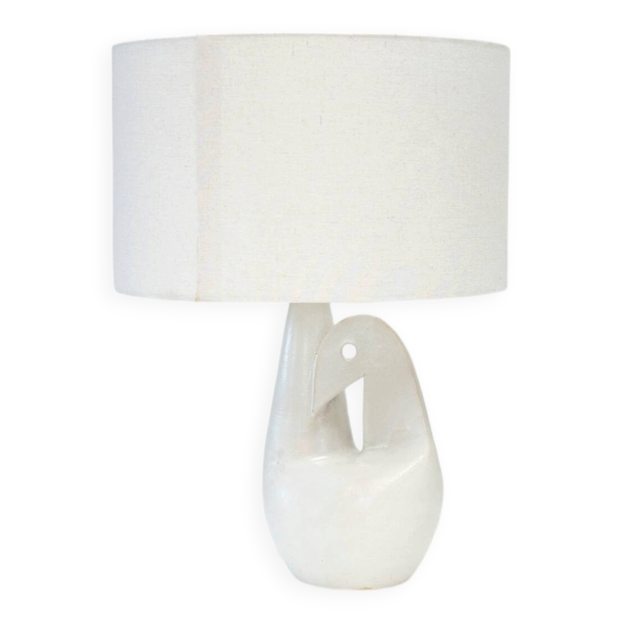 French ceramic bird lamp