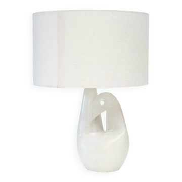 French ceramic bird lamp